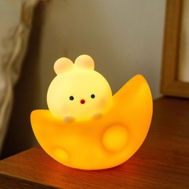 로앤제이 귀여운 동물 캐릭터 LED 무드등 수면등 취침등 조명, 치즈달토끼