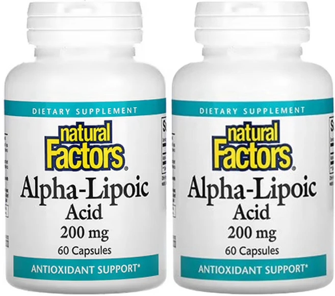 네추럴팩터스 알파리포산 200mg 캡슐 60정, 2팩 - 쿠팡