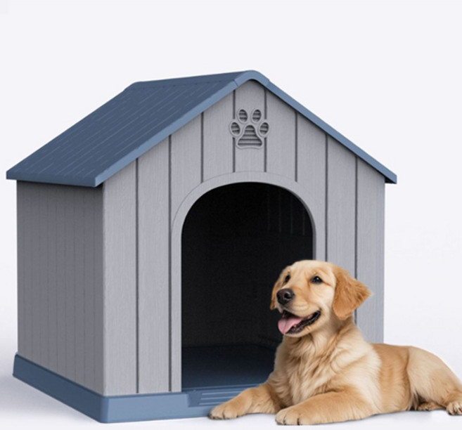 레드와이 플라스틱 강아지집 개집 야외 실외 대형견집 애견하우스 반려동물, 1개, 브라운