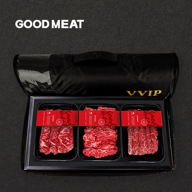 [굿미트] 육감예찬 한우(1등급) 오마카세 3호 [1.2kg채갈특], 1세트, 1.2kg