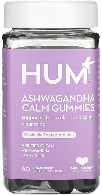 HUM Nutrition 아슈와간다 Calm 구미젤리 혼합 베리 비건 구미젤리 60개, HUMNutrition아슈와간다Calm구미젤리혼합베리비, 1개, 60정 - 쿠팡