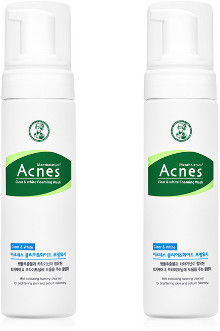 아크네스 클리어 앤 화이트 포밍워시, 150ml, 2개
