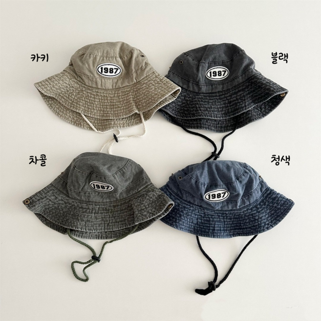 우리카롱이네 아동용 남아여아 1987데님벙거지 스트링벙거지