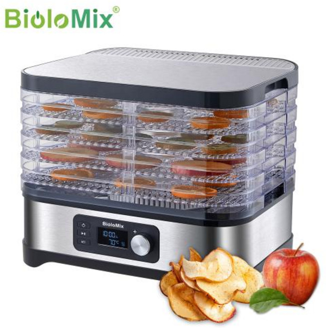 스테인레스 식품건조기 위생적인 과일 야채 고추 건조기 프리 트레이 식품 탈수기 고기 육포용, 01 BD1200 5 Trays
