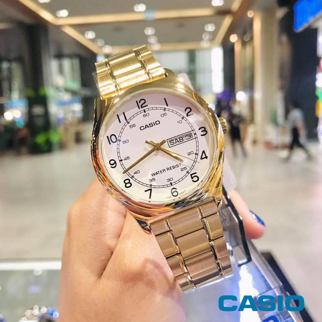 [정품]국내발송 카시오시계 CASIO MTP-V006G-7B 카시오 남성메탈시계 아날로그시계 크로노 금장시계