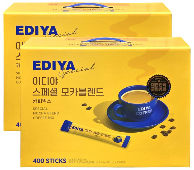 이디야 스페셜 모카블렌드 커피믹스, 11.5g, 400개입, 2개