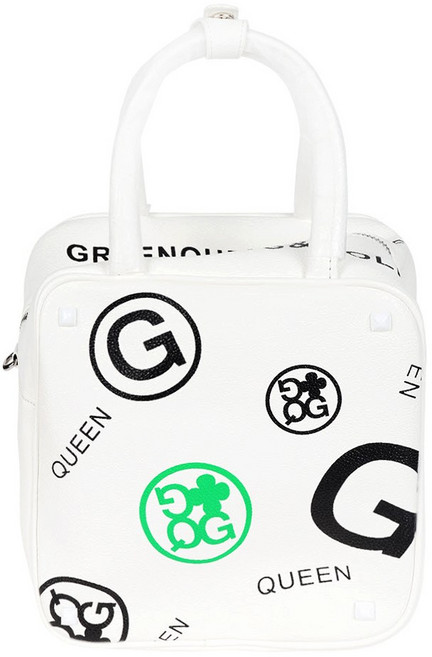 투솜 컬러 큐브 골프 크로스백 여성 라운딩 파우치백 여자 필드 토트백 예쁜 가방, 1개, 화이트