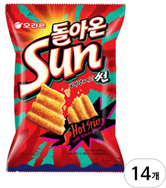 오리온 돌아온 태양의 맛 썬 135g, 14개