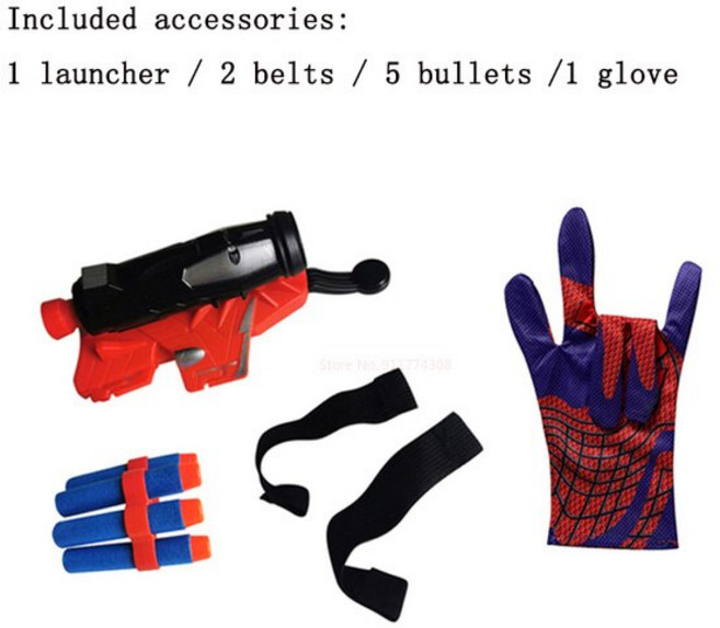 웹슈터 거미줄발사기 자동 주변 스파이더맨 애니메이션 Ml 풀 웹 슈터 완구 스파이더 실크 런처 로프 장치 코스프레 소품 남성 장난감 선물