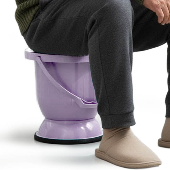 깔끔더하기 노인 요강 휴대용 이동식 변기, 1개, 퍼플