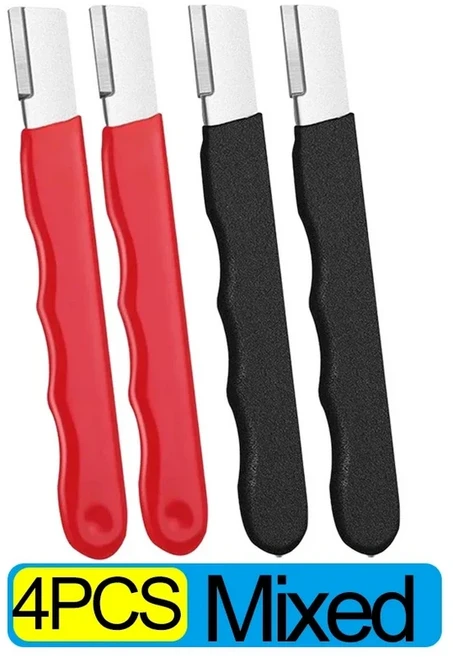 12/1PCS 휴대용 숫돌 합금강 수동 연삭 가위 칼 야외 홈 정원 도구, 02 4PCS-Mixed, 01 12cm