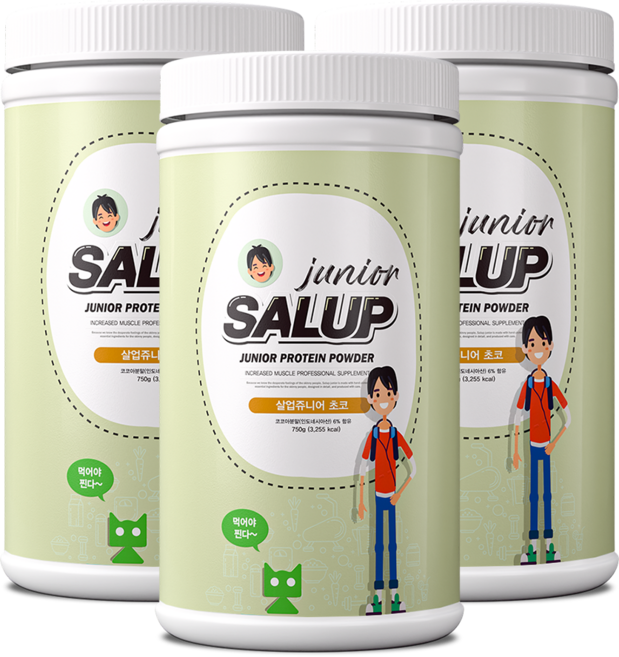 마른아이 살찌는보충제 성장기 어린이 단백질보충제 살업쥬니어 초코맛, 750g, 3개