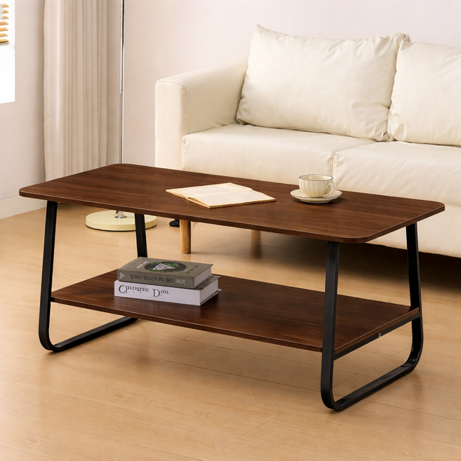 메르하임 모던 좌식 쇼파 거실테이블, 월넛 1000mm