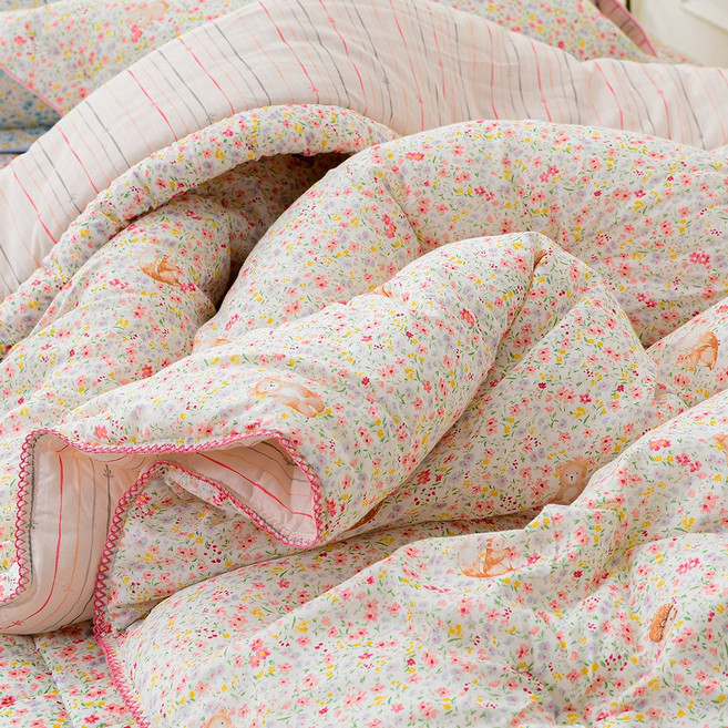 [이불단품] 부드러운 캐릭터 모달 어린이 키즈 차렵 이불 먼지없는 옥수수솜 사계절 봄가을 간절기 1인용 슈퍼싱글 SS 침구