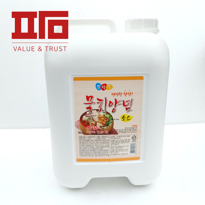 청지기 물회 육수 양념 소스14kg 말통 업소용 도매용 대용량, 14kg, 1개