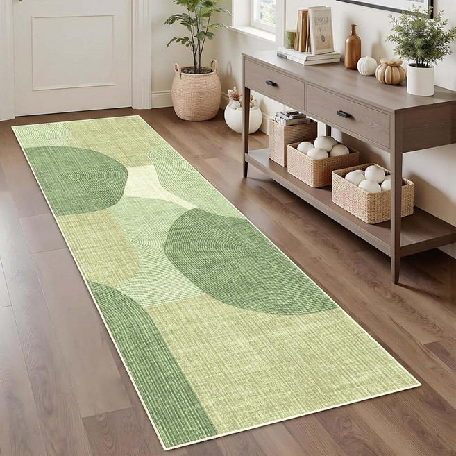 Castage Green Runner Rug 2x6 Washable Runners for Hallway 주방용품 Long 모던트렌디 Rugs Bedroom Entryway Ba