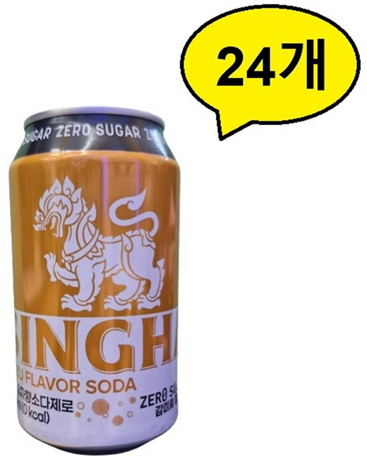 싱하 유자향 소다 제로, 24개, 355ml