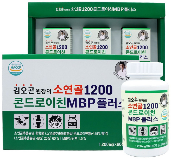 김오곤원장의 소연골 1200콘드로이친 MBP플러스 1 200mg X 60정 X 3ea, 1박스, 180정