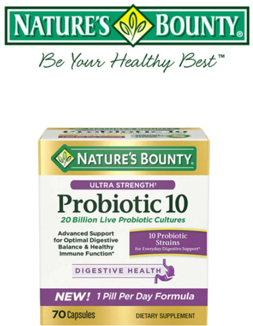 네이처스 바운티 프로바이오틱 10 70정 (유통기한 26년 01월), 1개 - 쿠팡