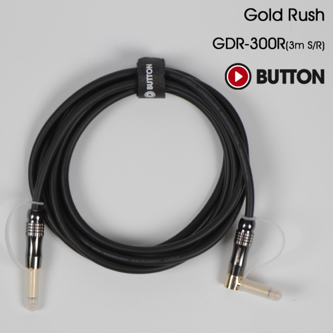 버튼 Button Gold Rush Cable 기타 & 베이스 케이블 3m (GDR300R), *, 1개