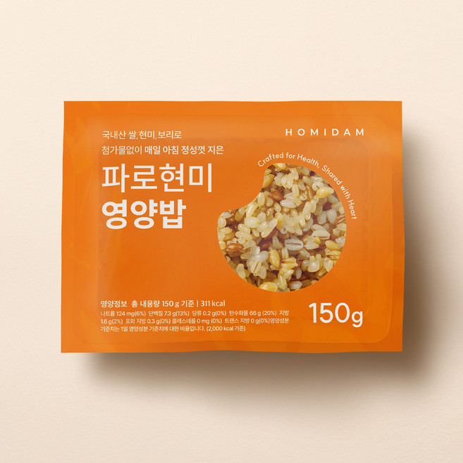 호미담 통곡물 현미밥 파로 보리 잡곡 냉동밥, 6개, 150g