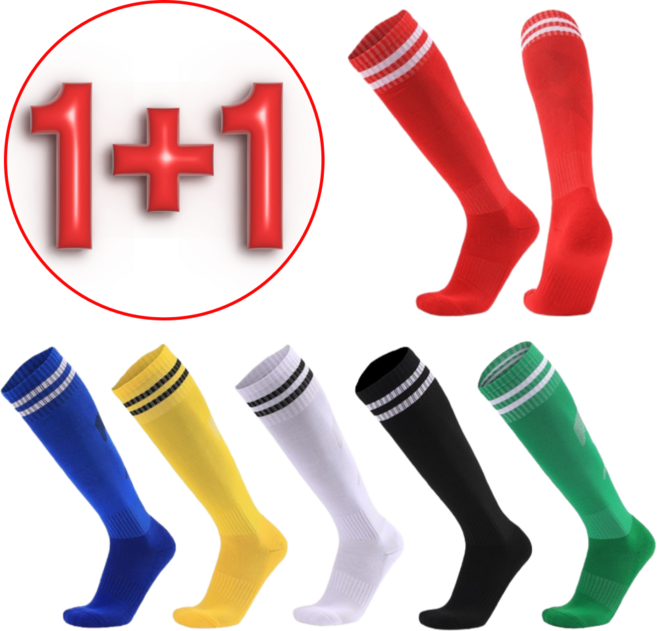 업핏 발이편한 유소년 성인 축구양말 니삭스, 2개, 레드