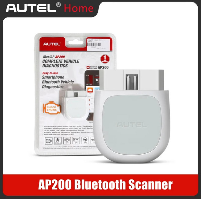 자동차스캐너 자동차진단기 Autel MaxiAP AP200 풀 시스템 진단 도구 엔진 라이트 코드 리더 가족 DIYers Obd2 확인, 1개