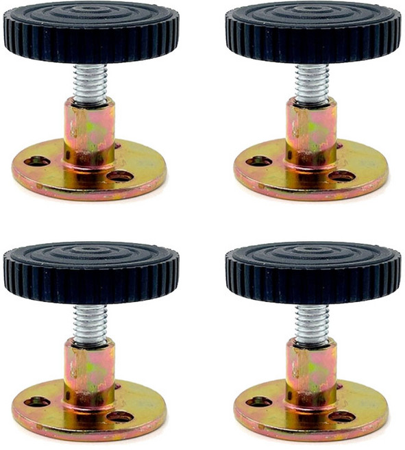 아이베란다 다리 기둥 브라켓 높이조정 침대해드 고정 조절발, 4개, 블랙+천연