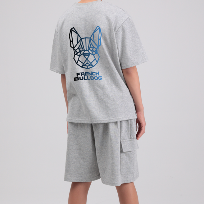 국내 생산 마고 주니어 그라데이션 불독 라운드 반팔 카고 반바지 세트 키 140 150 160 170