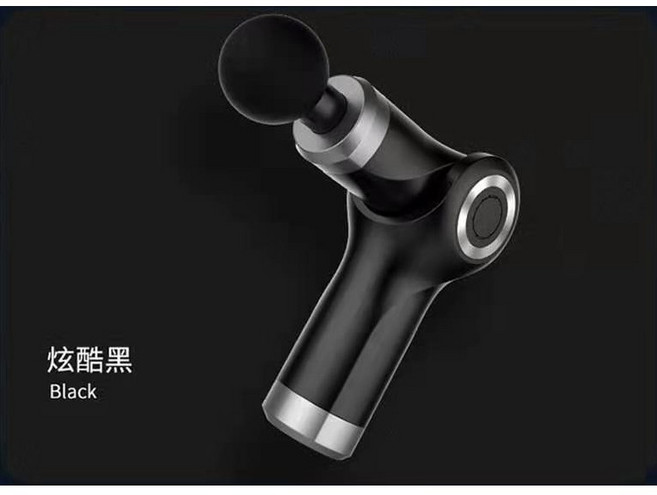 【NLS 聖誕節禮物】折疊迷你筋膜槍 4段變速電動筋膜槍 全身按摩槍 肌肉經絡深度緩解酸痛 運動按摩, 黑色,收納包