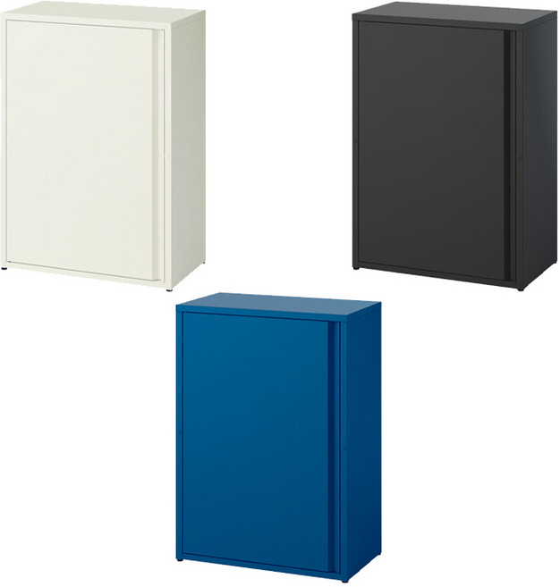 이케아 SUNDSO 순쇠 실내외 겸용 수납장 60x35x86cm 철제캐비넷 선반장 보관함 정리함, 다크블루_505.841.89