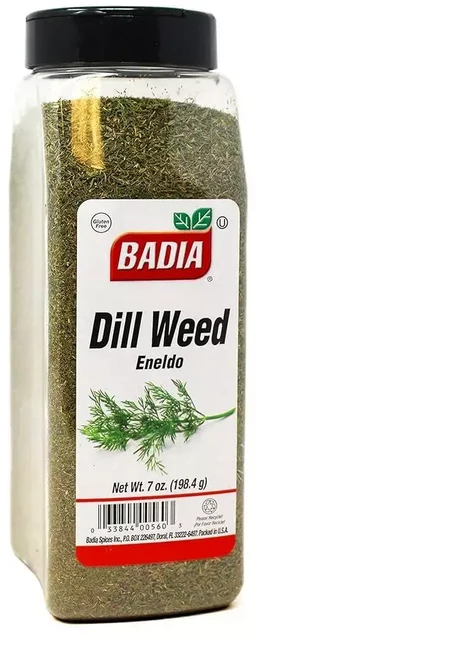 Badia Dill Weed 198.4g(7온스) - 생선 피클 드레싱 소스 및 샐러드용 딜 시즈닝 허브 글루텐 프리 코, 198.4g, 1세트