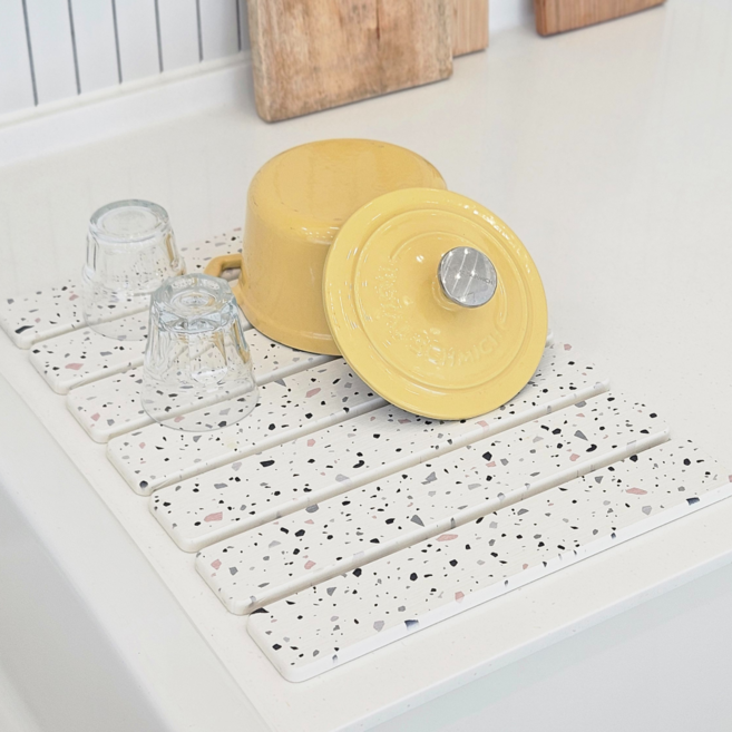 핸디홈 규조토 롤 드라잉매트 식기건조 트레이, 1개, 40x30cm, 화이트