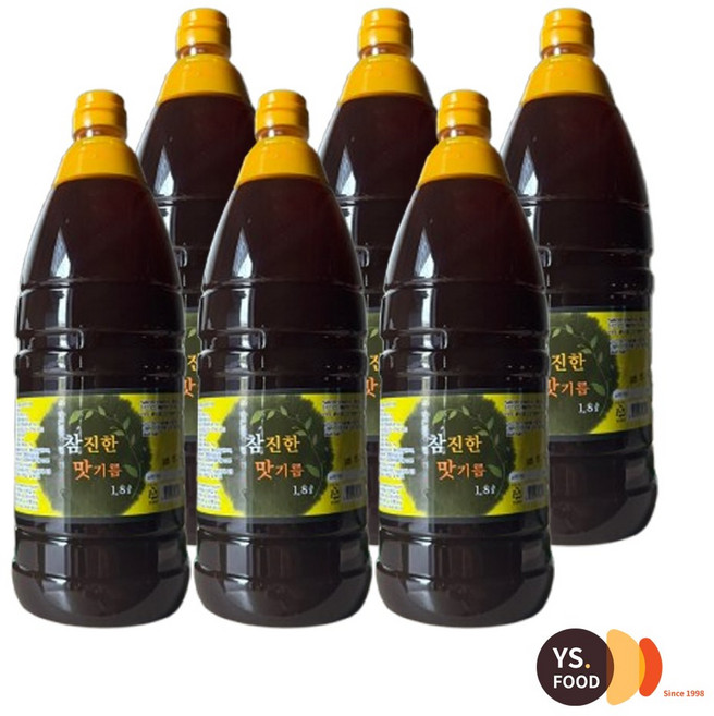 오승식품 고향집 참진한 맛기름 1.8L 1박스 참맛기름 향기름 참기름 *6개*, 6개
