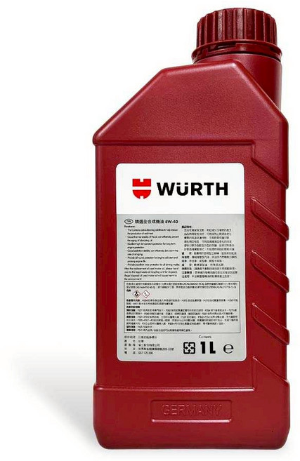 WÜRTH 精選全合成機油, 5w40, 1個, 1L
