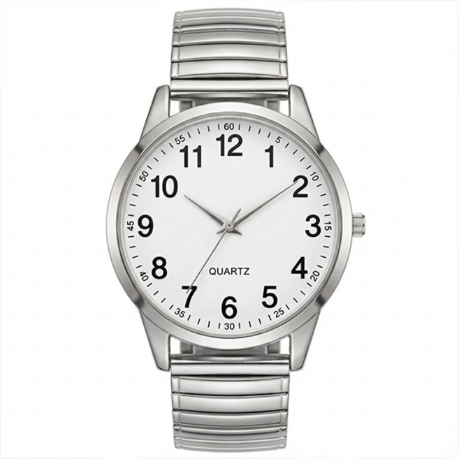 모바스 어르신 손목 시계 경량 신축성 밴드