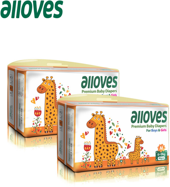 올러브 프리미엄 밴드 중형(M) 2팩, 92매