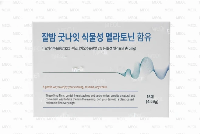 흡수빠른 필름형 식물성 멜라토닌 5mg 잘밤굿나잇 사은품 피쉬콜라겐 1포 증정, 1박스, 15회분 - 쿠팡