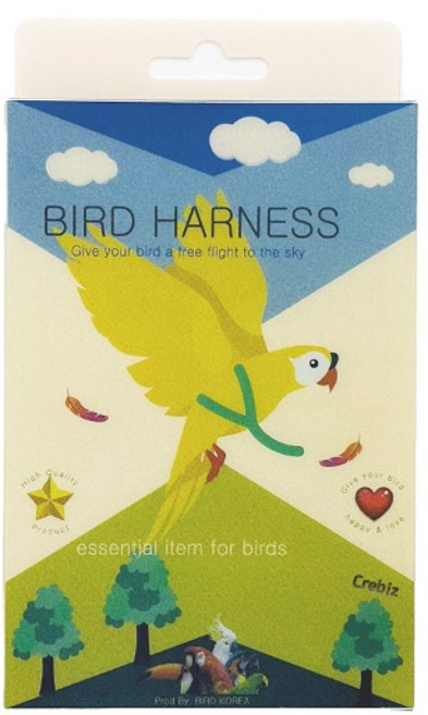 앵무새 하네스 가슴줄 발목링 훈련 비행 미아조방지 외출 산책, Medium, 1개