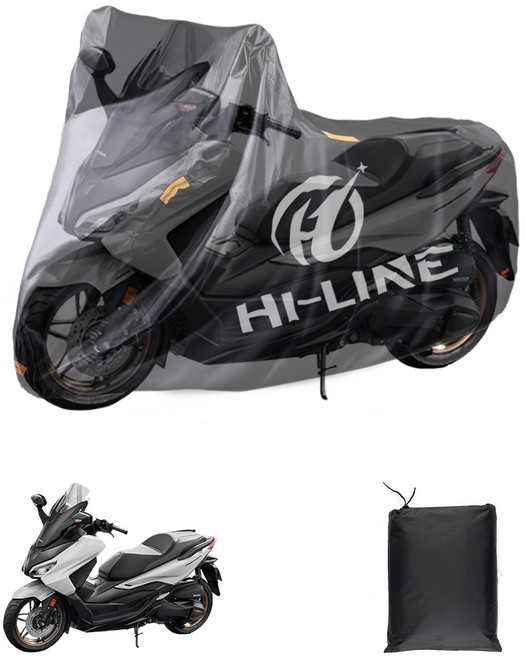 CUBLAND 오토바이 방수커버 420D 방풍덮개 NMAX PCX 슈퍼커브 헌터커브 레블 GB350호환, 블랙