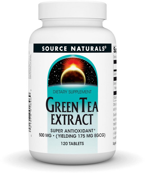 소스내추럴 녹차 추출물 500mg 120정 미국 해외 항산화 건강 직구 영양제, 1개