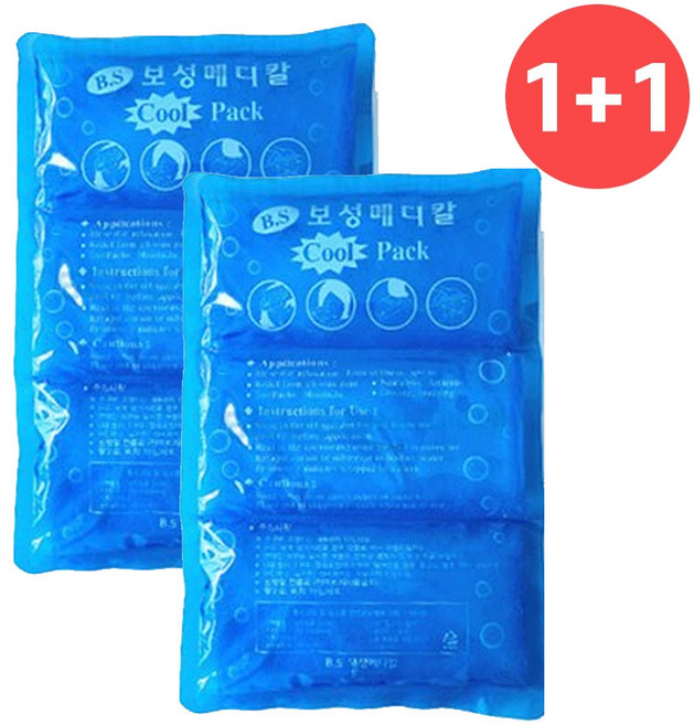 1+1 모완비 보성메디칼 냉찜질팩 젤타입 아이스팩 [3단], 1+1 보성메디칼 냉찜질팩 젤타입 아이스팩 3단