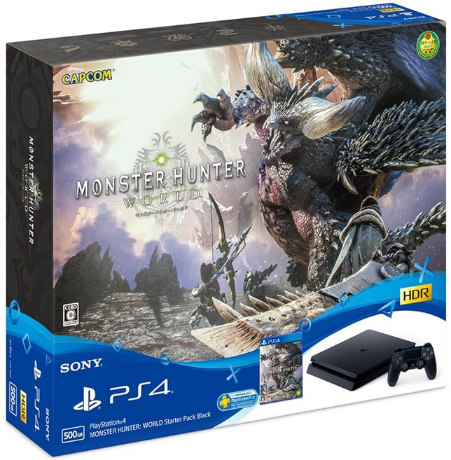 PlayStation 4 MONSTER HUNTER WORLD Starter Pack Black CUHJ-10022 제조사 생산 종료, 상세페이지 참조