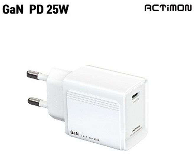 엑티몬 GaN PD 25W C포트 초고속 가정용충전기, 1개