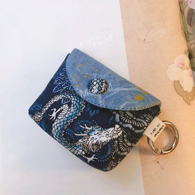 베오플레이 그레이스 케이스 호환 파우치 Beoplay Beo Grace 보호 커버 이어폰, 블루드래곤