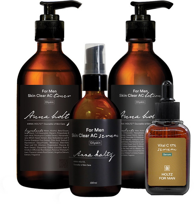홀츠포맨 남자 지성 문제성 피부 집중관리 4종세트 얼굴 자국 흉터 피지제거 스킨 로션 에센스 남성 화장품, 1개