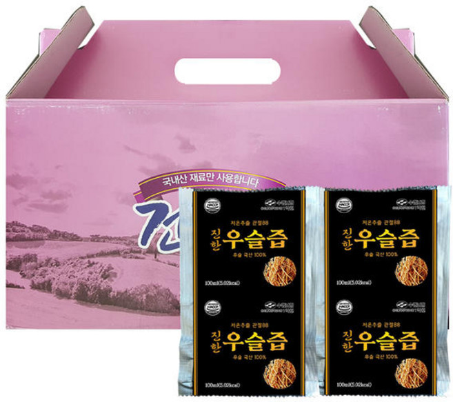 전남함평 우슬즙 유기농 우슬 닭발진액 국내산100% 5L(100ml x 50포) 1개, 100ml