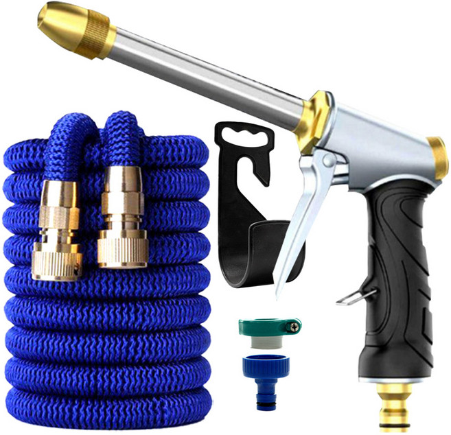 인포벨 더쎈 초강력 매직 분사기 고압 플렉시블 물 호스 호스릴 스프레이건 워터건 롱 분사기+일반호스15M, 1세트