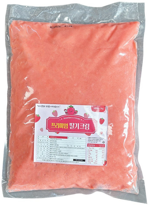 프리미엄 잉어빵 찰붕어빵 붕어빵 재료 딸기 크림 앙금 2kg, 3개