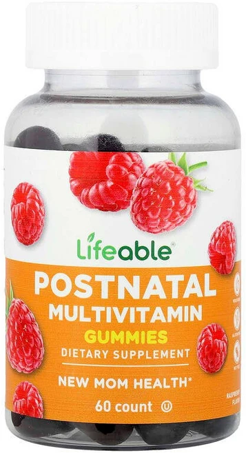 Lifeable 산후 종합비타민 구미젤리 라즈베리 구미젤리 60개 LFB-73143 - 쿠팡